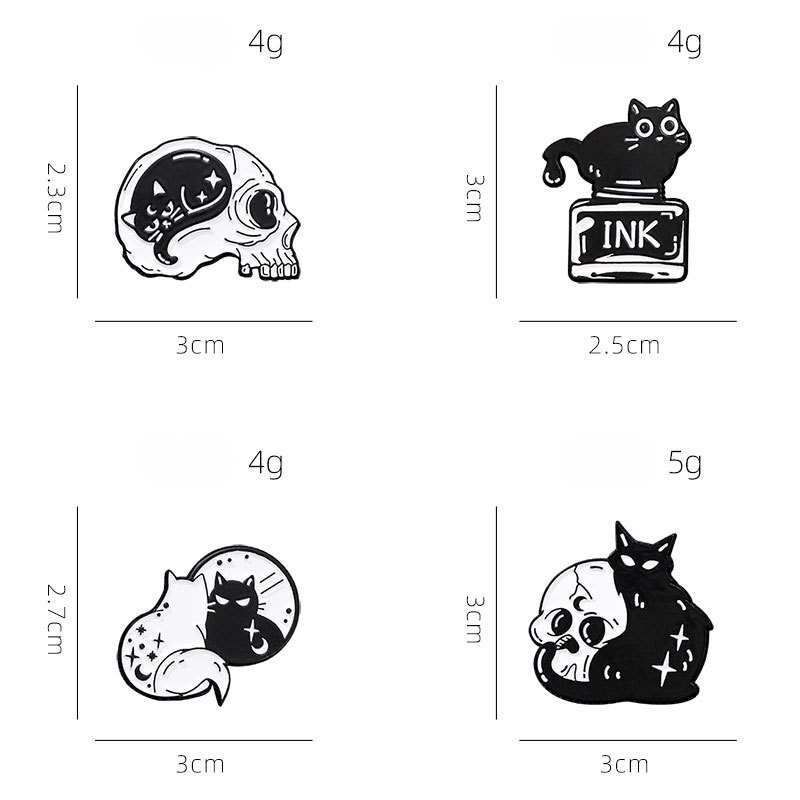 Cute Black Cat Collection Plan - Vintage Collectible Pins recension och pris