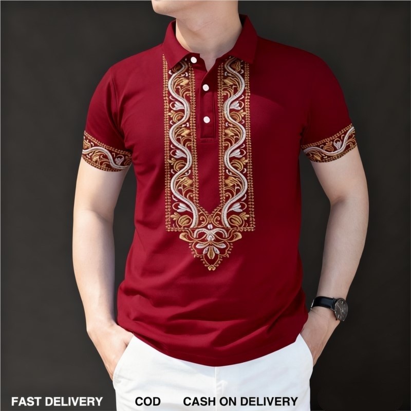 2026 Mens Barong Polo Shirt fo - Vintage Collectible Buttons recension och pris