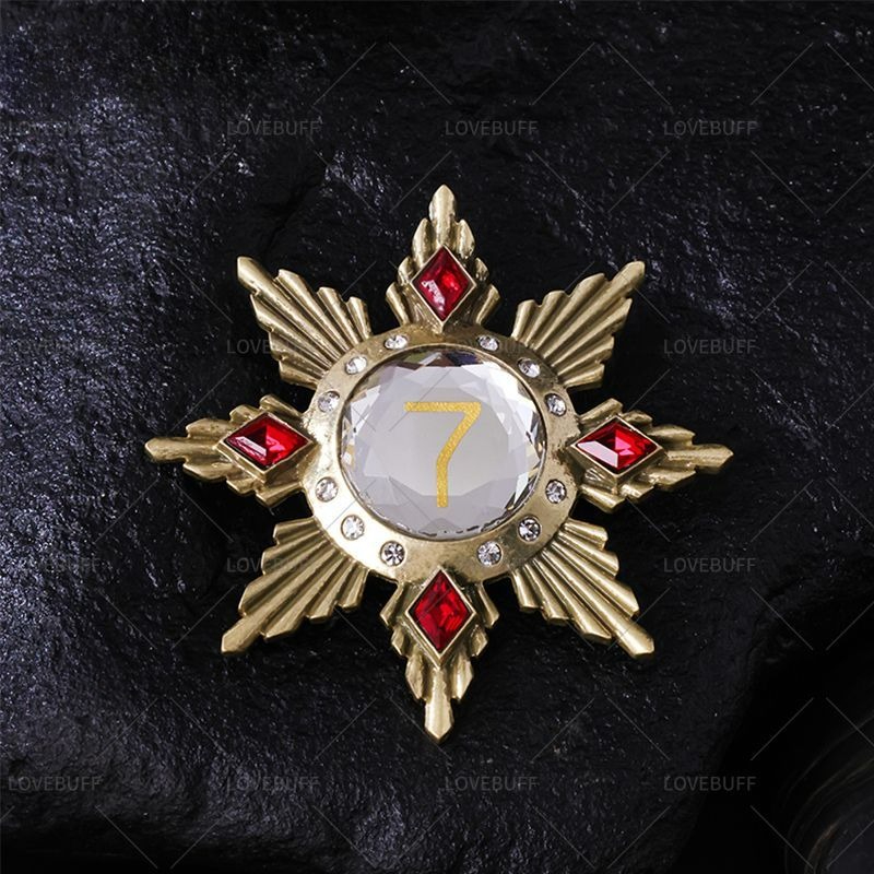 Golden Star Shaped Number 7 Br - Vintage Collectible Pins recension och pris