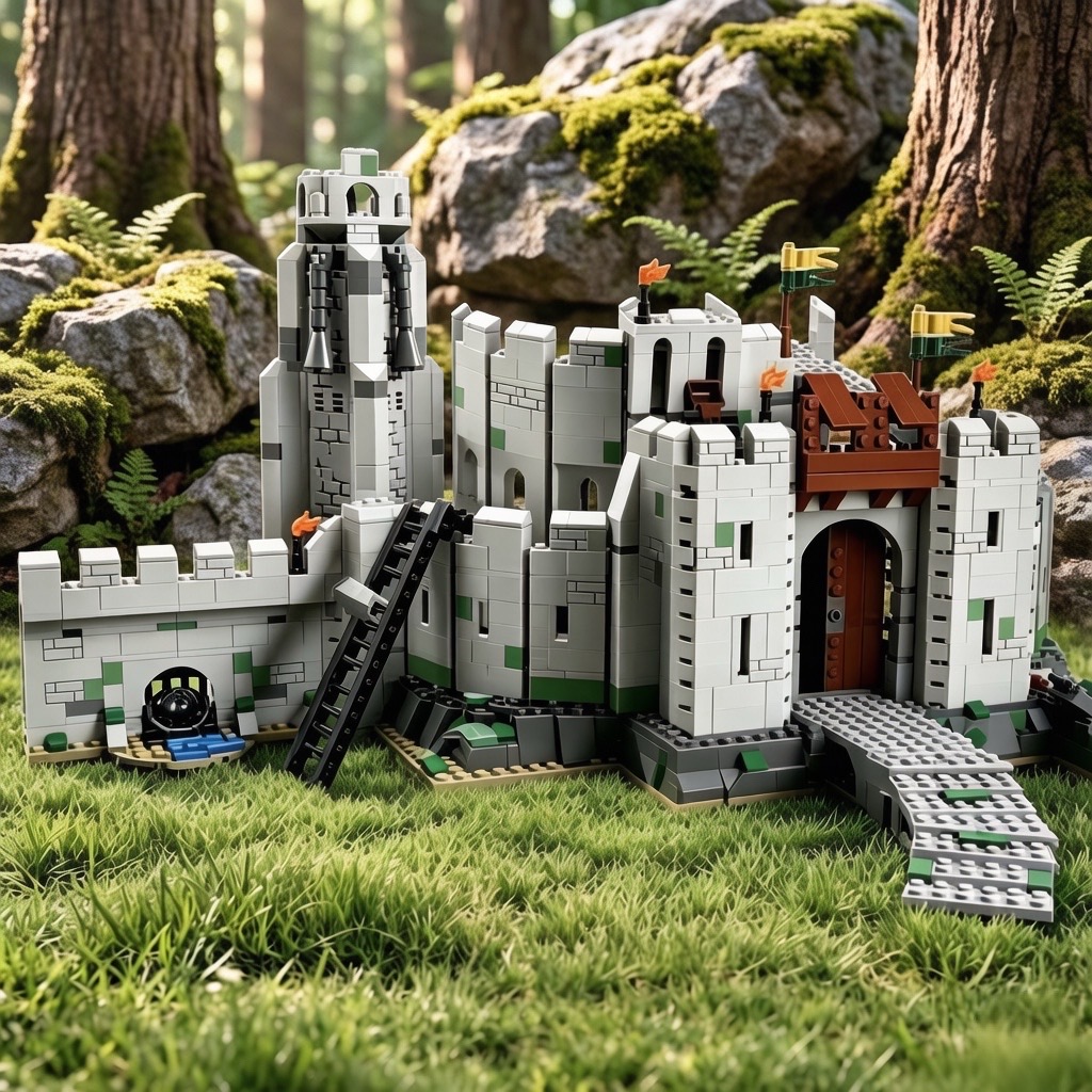 Medieval Castle Fortress DIY A - Vintage Collectible Christmas Ornaments recension och pris