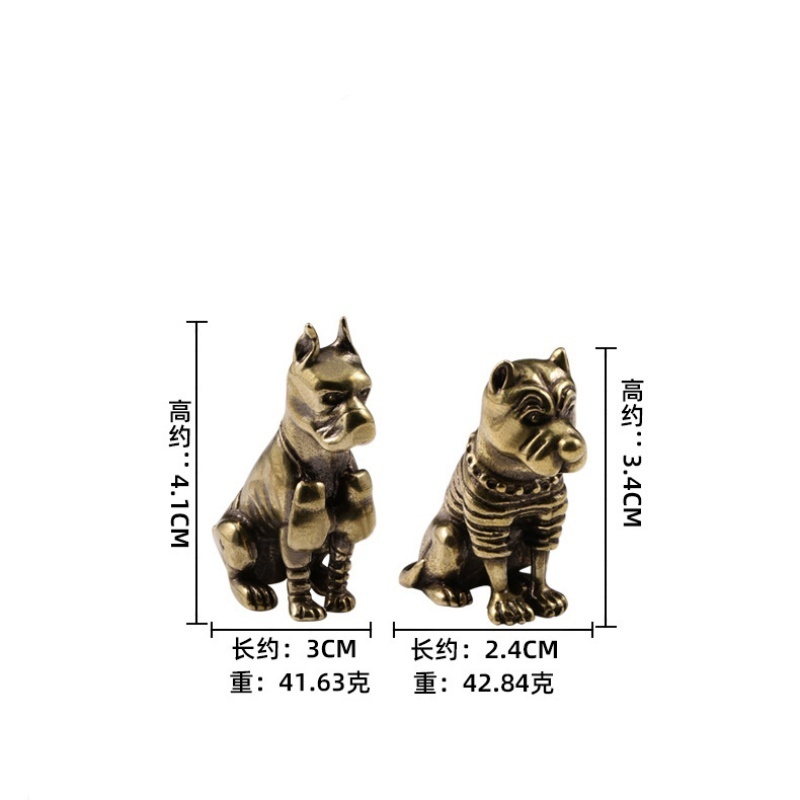 Vintage Solid Brass Pitbull Bu - Vintage Collectible Christmas Ornaments recension och pris