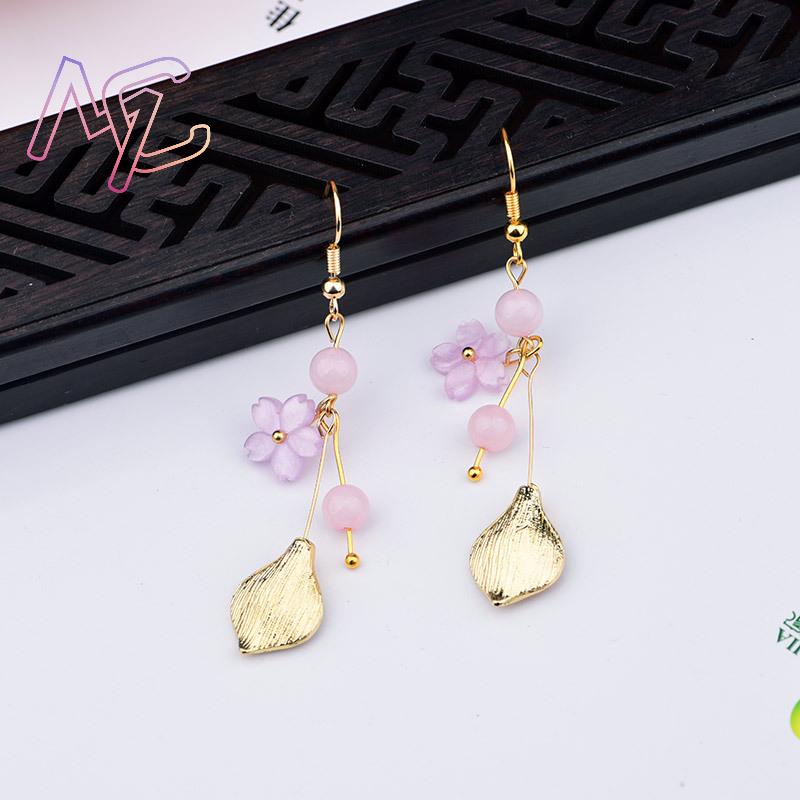 Pink Natural Jade Flower Earri - Vintage Item recension och pris