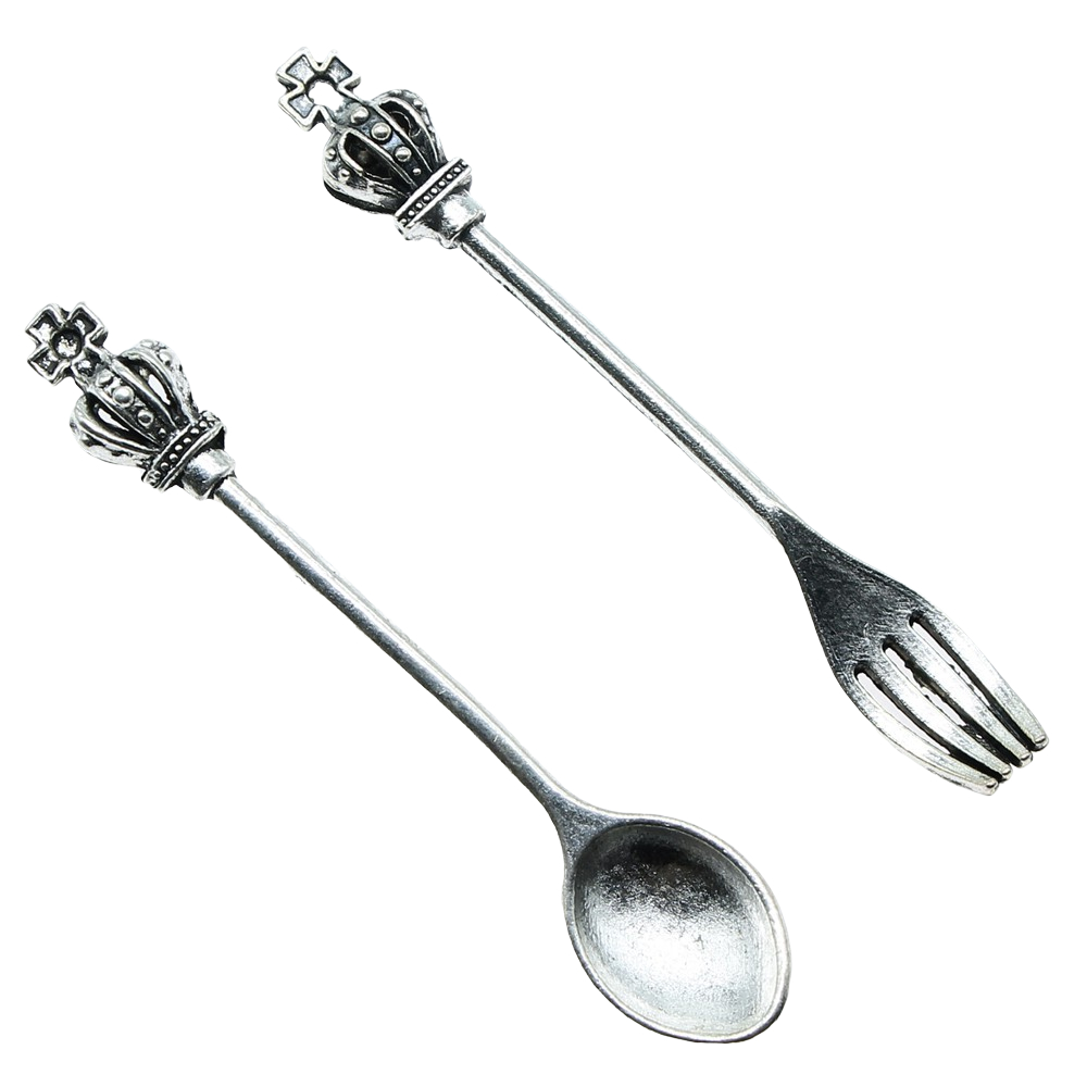 10pcs Antique Silver Color Cro - Vintage Collectible Spoons recension och pris