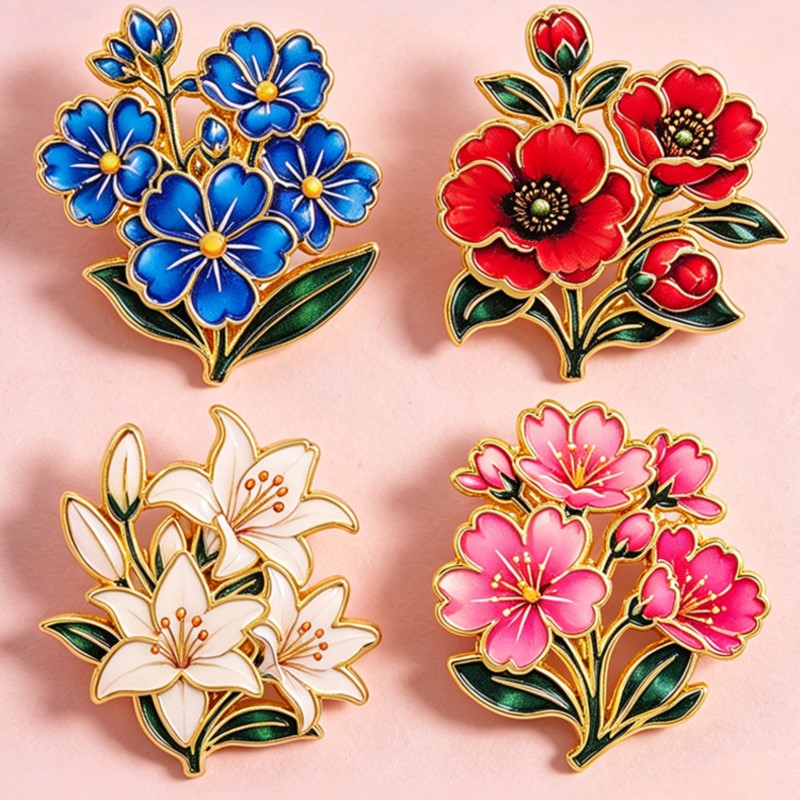 Cute Vintage Colorful Floral E - Vintage Item recension och pris