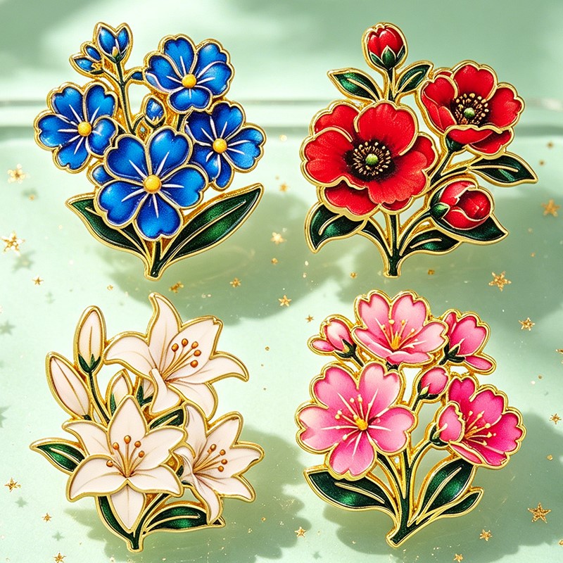 Cute Vintage Colorful Floral E - Vintage Item recension och pris