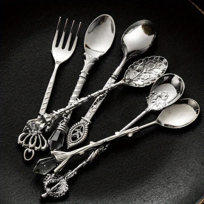6pcs Vintage Spoons Fork Royal - Vintage Collectible Spoons recension och pris