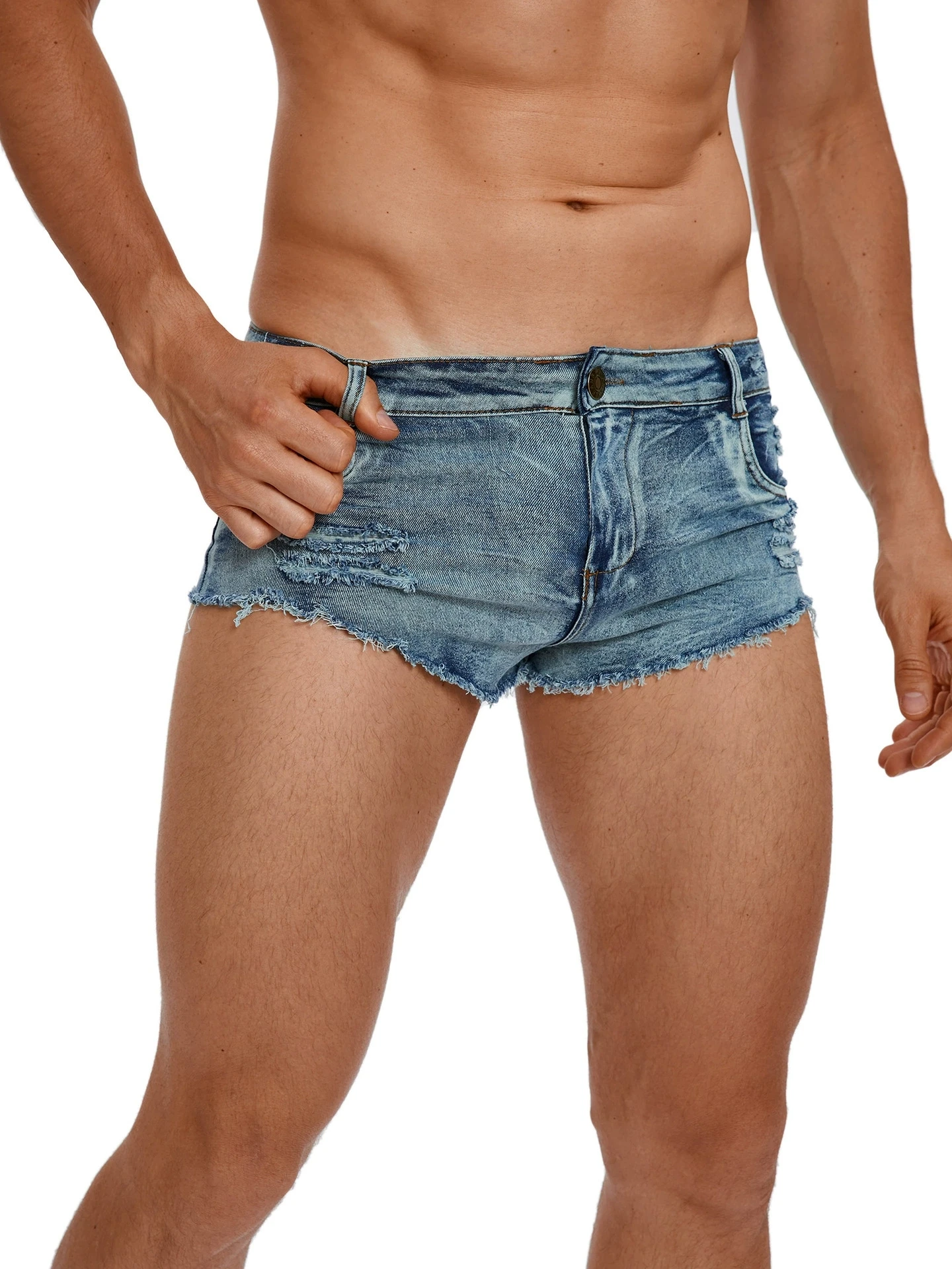 Men's Low Waist Jeans Shorts F - Vintage Collectible Buttons recension och pris