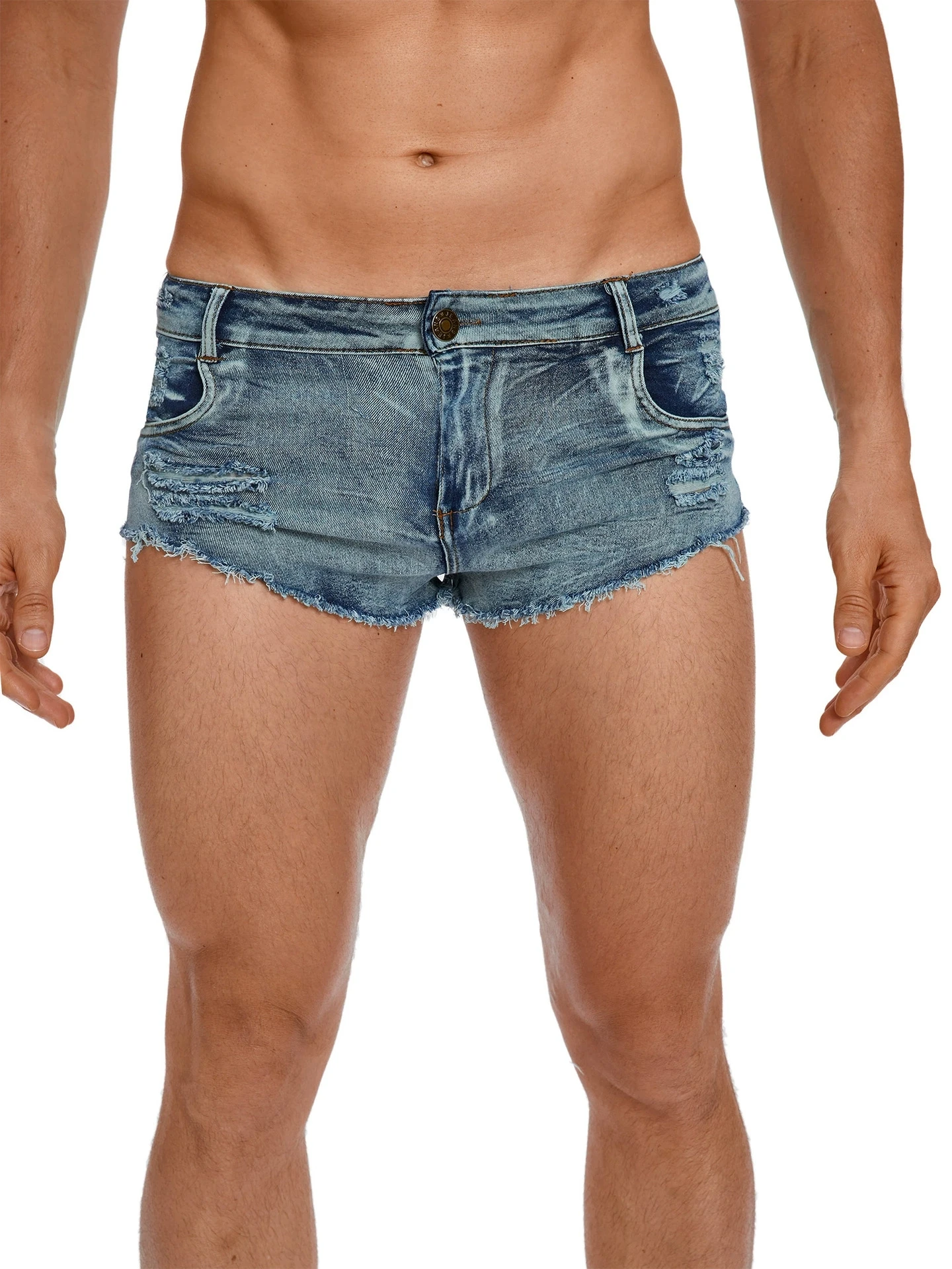 Men's Low Waist Jeans Shorts F - Vintage Collectible Buttons recension och pris