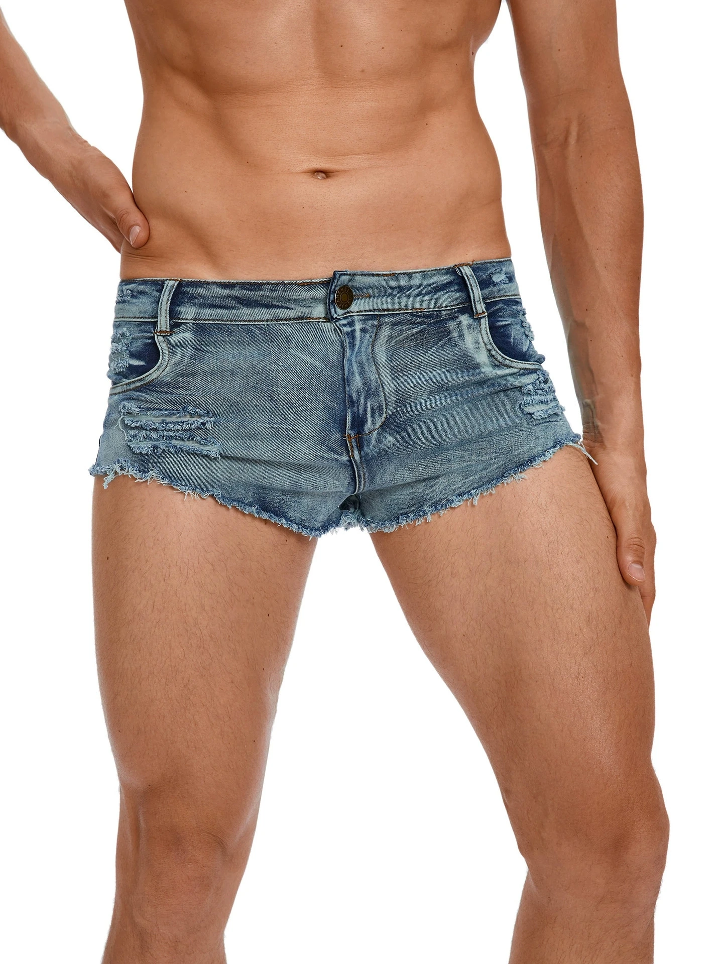 Men's Low Waist Jeans Shorts F - Vintage Collectible Buttons recension och pris