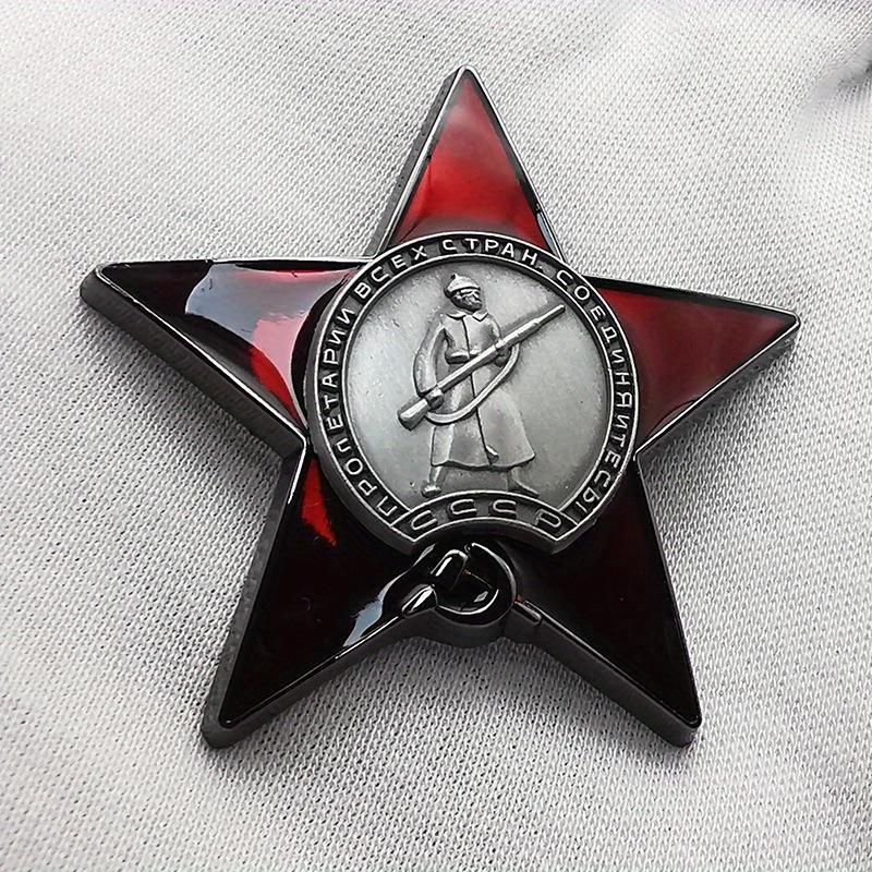 1Pc Red Star Badge Lapel Pins  - Vintage Collectible Pins recension och pris
